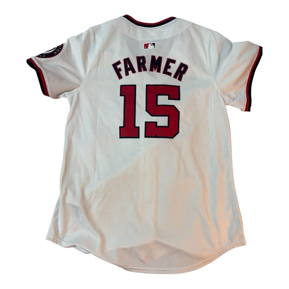 Nike Washington Nationals Youth Small Home White Jersey Small MLB 15 FARMER Nats - Picture 3 of 11